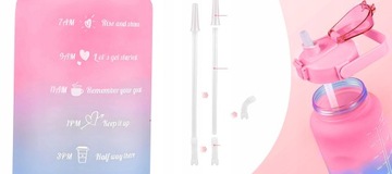 Набор из 3 бутылок MOTIVATION BOTTLE с мерным стаканчиком Мотивационная бутылка для воды