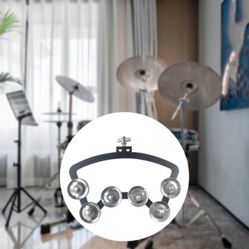 Тарелки Hi Hat Tambourine Drum, бубен с музыкальным ритмом, 19,8 см x 15,6 см