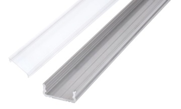 Плоский алюминиевый профиль для светодиодных лент OXI-Dx, пластины 2м, с абажуром