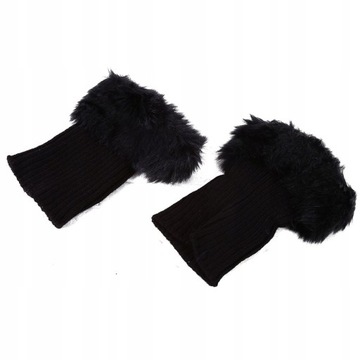 GETRY DAMSKIE CIEPŁE CZARNY OCIEPLACZE NA NOGI