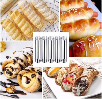 FOREMKI RURKI FORMA DO CIASTEK RUREK Z KREMEM CANNOLI OPIEKACZ 5 szt #15