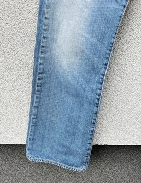 Levis 501 błękitne niebieskie spodnie jeansowe W38 L32