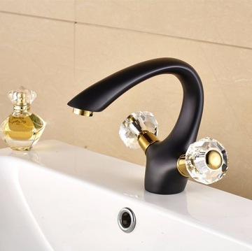 BATERIA UMYWALKOWA RETRO ROYAL CZARNA MAT SZKŁO