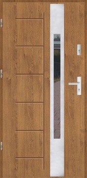 Drzwi wejściowe GEREDA 55mm GALA 144 INOX Winchester Lewe 90 na zewnątrz