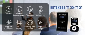 Система беспроводной передачи данных Retekess T130 для туров с 60-портовым транспортировочным кейсом