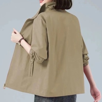 Spring Autumn Women Casual Short Coat 2023 New Lar