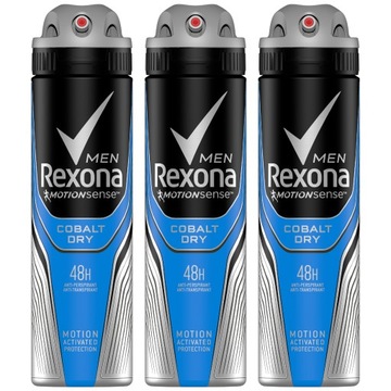 REXONA MEN Cobalt Dry antyperspirant 3x150 ml