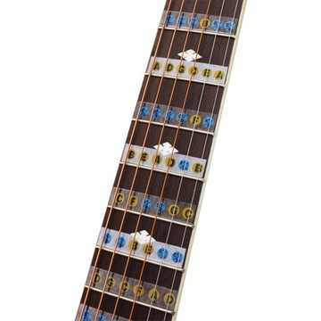 Наклейки с нотами для грифа электроакустической бас-гитары