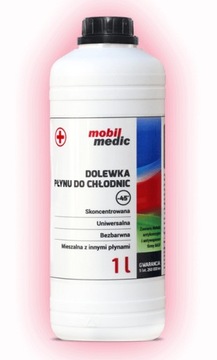 DOLEWKA PŁYNU DO CHŁODNIC MOBIL MEDIC UNIWERSALNA BEZBARWNA 1L