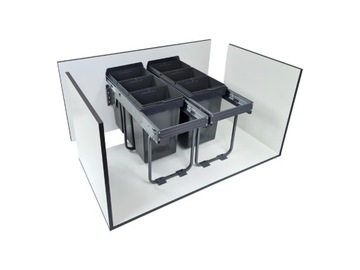 БАК ДЛЯ МУСОРА 10Л+10Л+10Л БЕСШУМНОЕ ЗАКРЫТИЕ