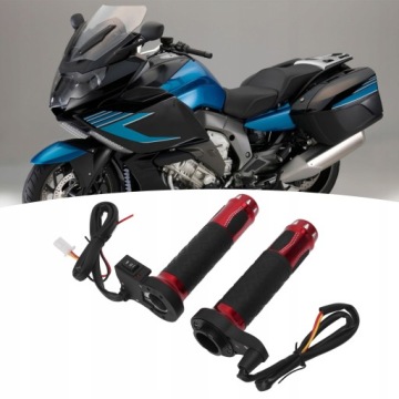 РУЛЬ ДЛЯ МОТОЦИКЛА С ПОДОГРЕВОМ 22 ММ КРАСНЫЙ