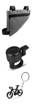ВЕЛОСИПЕДНАЯ СУМКА, СУМКА FRAME, СВЕТООТРАЖАЮЩАЯ СТЕПЕНЬ, ПРИНТ КОЛОКОЛЬЧИК