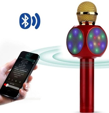 МИКРОФОН ДЛЯ ДЕТЕЙ КАРАОКЕ МИКРОФОН С LED USB BLUETOOTH ДЛЯ ДЕТЕЙ