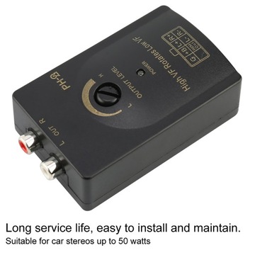 KONWERTER POZIOMU SYGNAŁU AUDIO RCA LOW HIGH 1A