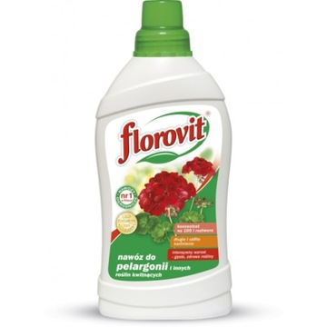 NAWÓZ WIELOSKŁADNIKOWY PŁYNNY DO PELARGONII ROŚLIN KWITNĄCYCH FLOROVIT 1L