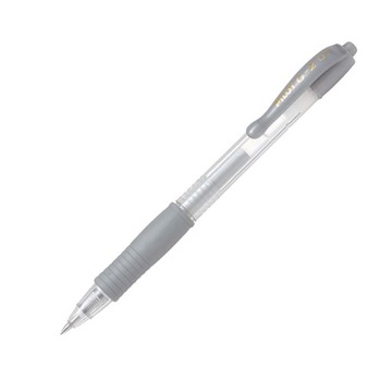 PILOT DŁUGOPIS ŻELOWY G-2 SREBRNY METALLIC