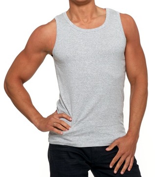 Moraj bawełniana koszulka męska Tank top na ramiączkach szary r. 2XL