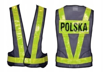 KAMIZELKA SZELKI ODBLASK SIATKOWA POLSKA L