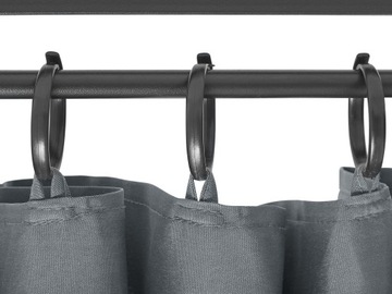 Овальный садовый павильон 368 серые шторы