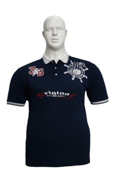 Футболка-поло B167 с узором 4 – 6XL, Черная