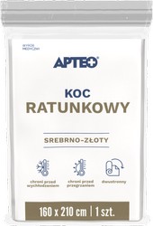 СЕРЕБРЯНО-ЗОЛОТОЕ АВАРИЙНОЕ ОДЕЯЛО 160CMX210CM (APTEO)