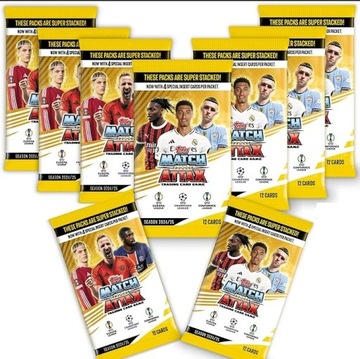 MATCH ATTAX UEFA CHAMPIONS LEAGUE 24/25 TOPPS - 10 saszetek - 120 kart