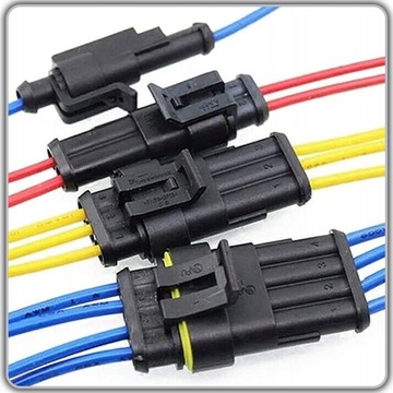 ZESTAW KOSTKA WTYK HERMETYCZNE KABLI KONEKTORÓW + ZACISKARKA 0,5-2,5 mm2