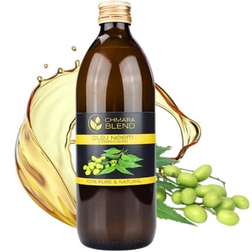 Olej Neem Nierafinowany 500ml Chmara Blend BUTELKA SZKLANA