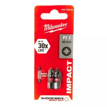 Bit Shockwave PZ2 25mm-2szt. Milwaukee