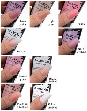 НАБОР 3 x 30 мл АКРИЛОВЫЙ ГЕЛЬ АКРИЛГЕЛЬ ПОЛИГЕЛЬ БЕЗ ГЕМЫ MOLLY LAC