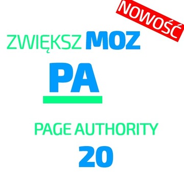 Pozycjonowanie - Zwiększ PA MOZ (PAGE Authority) do 20