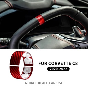 PRAVÉ TVRDÉ VLÁKNO UHLÍKOVÉ NÁLEPKA NA CHEVROLET CORVETTE C8 2~18772