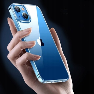 ETUI do IPHONE 13 / IPHONE 14 CIENKIE PRZEZROCZYSTE CASE SLIM PLECKI+SZKŁO