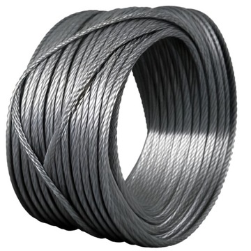 Lina stalowa ocynkowana 12 mm splot 6x37 LINKA OCYNK 7520 kg - 1 metr