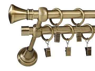 KARNISZE PRESTIGE KARNISZ METAL PODWÓJNY 150 cm !!