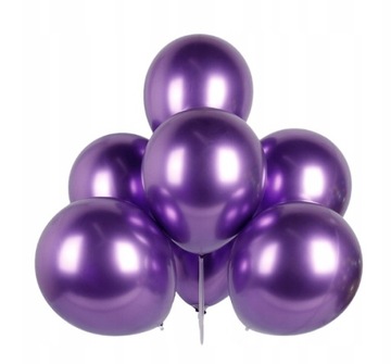 ФИОЛЕТОВЫЕ ХРОМНЫЕ ШАРЫ ХРОМ BIRTHDAY МЕТАЛЛИК 50 ШТ. 12 ДЮЙМОВ