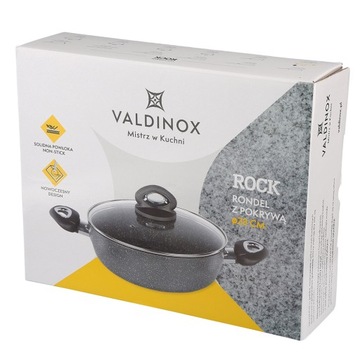 Сковорода глубокая Valdinox Rock с ручками, 28 см, индукционная