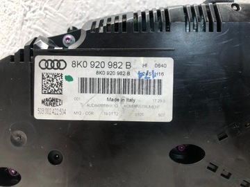 AUDI A4 B8 A5 FACELIFT PŘÍSTROJOVÁ DESKA BUDÍK 2.0TDI 8K0920982B