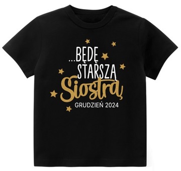 Koszulka dziecięca Będę starszą siostrą BABY SHOWER r. 104