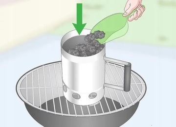 ДЫМОХОД ДЛЯ РАЗЖИГАНИЯ ГРИЛЯ УГОЛЬНЫЕ БРИКЕТЫ ОГОНЬ В КАМИНЕ ГРИЛЬ-СТАРТЕР