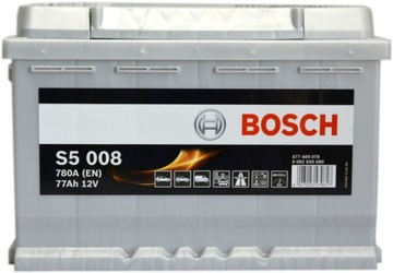 BOSCH SILVER S5008 12V 77Ah 780A P+ S5 008 0092S50080