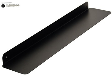 Półka 80x15x5cm wisząca w nowoczesnym LOFTOWYM stylu metalowa czarna