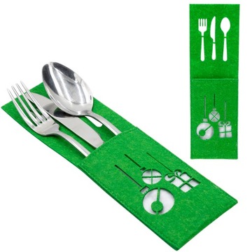 ŚWIĄTECZNE ETUI POKROWCE NA SZTUĆCE ŚWIĘTA BOMB ZI