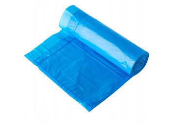 ** WORKI NA ŚMIECI 60L NIEBIESKIE Z TAŚMĄ 10SZT **