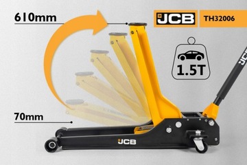 АВТОМОБИЛЬНЫЙ ПОДЪЕМНИК ŻABA НИЗКИЙ ПРОФИЛЬНЫЙ АВТОМОБИЛЬНЫЙ ДОМКРАТ 1,5 ТОНН JCB