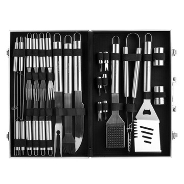 НАБОР СТОЛОВЫХ ПРИБОРОВ И АКСЕССУАРОВ ДЛЯ ГРИЛЯ ЧЕМОДАН XXL ЭКСКЛЮЗИВНЫЕ СТОЛОВЫЕ ПРИБОРЫ СТАЛЬ