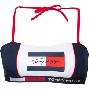 Tommy Hilfiger BANDEAU- RP granatowy S - Damski top od stroju kąpielowego