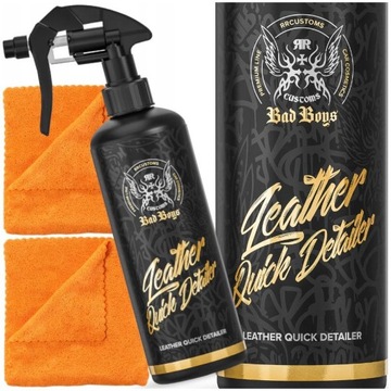 RR CUSTOMS RRC BAD BOYS LEATHER QUICK DETAILER + MIKROFIBRY
