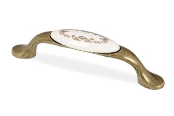 UCHWYT MEBLOWY PORCELANOWY DO MEBLI SZAFKI SZUFLADY RETRO PORCELANA 96