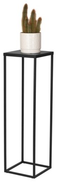 Kwietnik METALOWY STOJAK PÓŁKA NA KWIATY LOFT MOCNY - 100 cm - Czarny